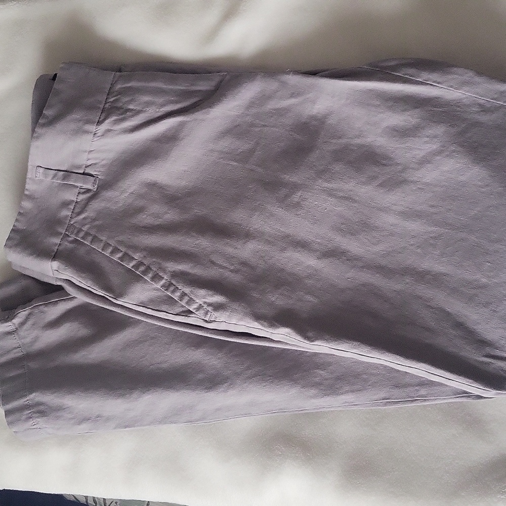 Ann Taylor gray linen blend pants